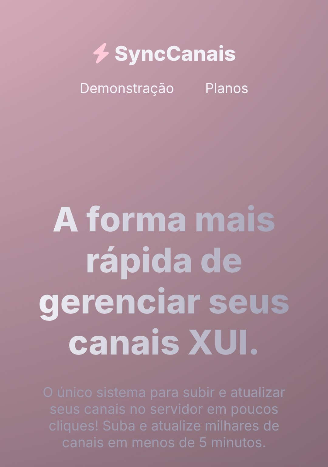 Sync para canais